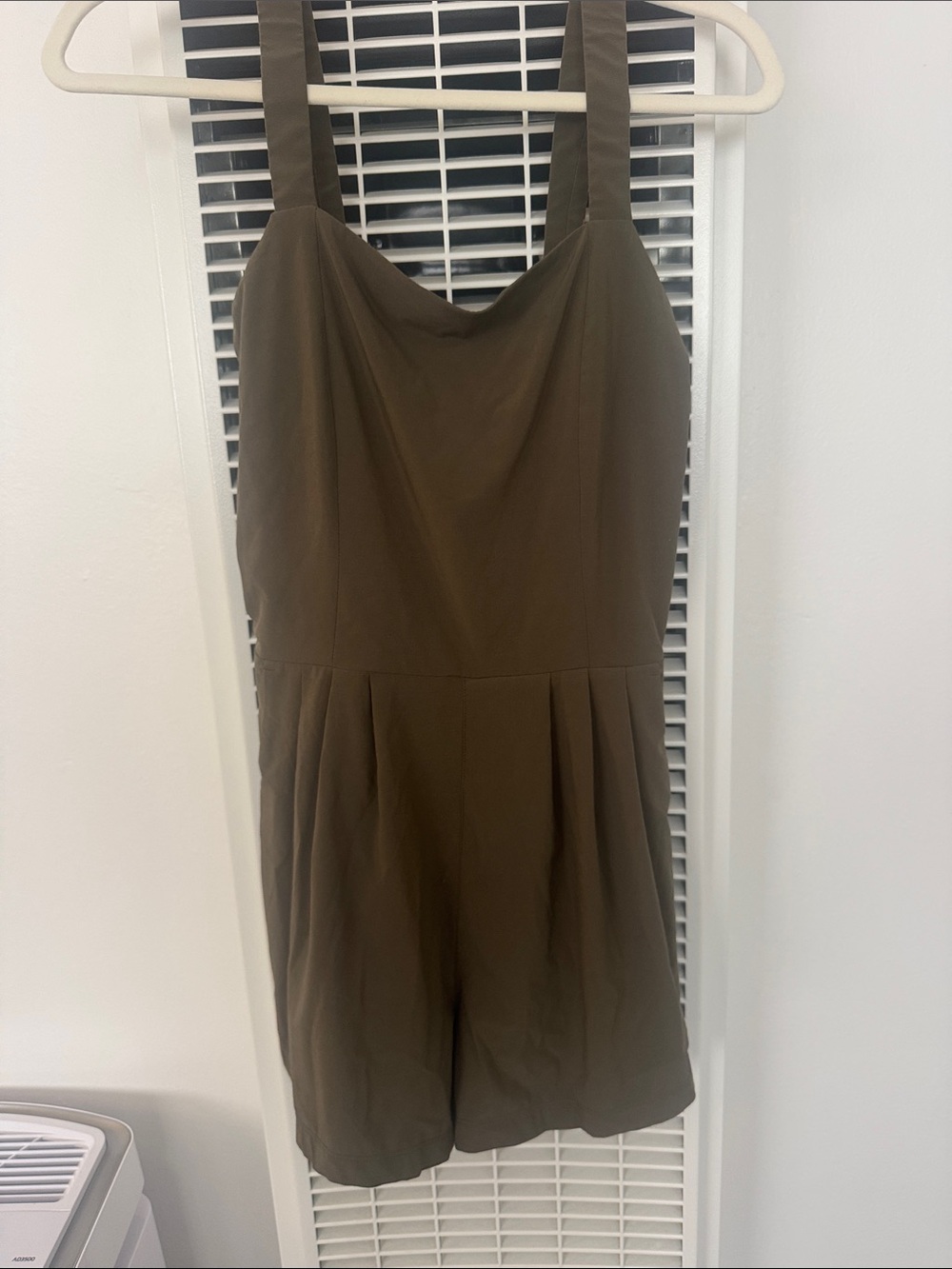 Vuori Olive-Taupe Sleeveless Romper